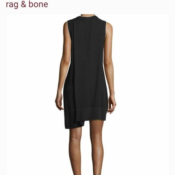Rag & Bone asymmetrical black mini dress - Picture 2 of 11